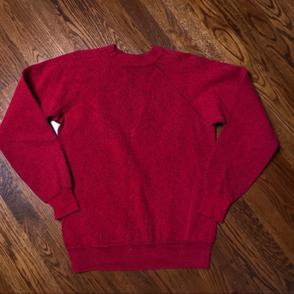 Vintage 90s Pannill Red Crewneck Sweatshirt Blank